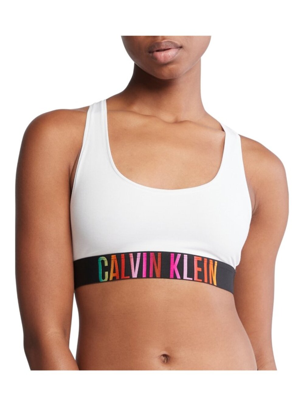 Calvin Klein Intense Power Pride Unlined Bralette White Ombre Pride S NWT